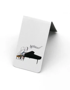 Muzyczna zakładka magnetyczna fortepian - pianiści i muzyczny cytat