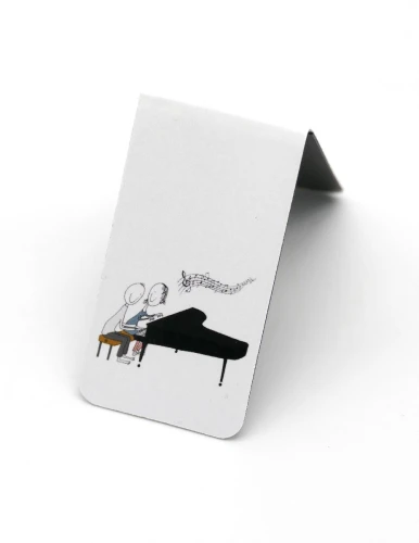 Muzyczna zakładka magnetyczna fortepian - pianiści i muzyczny cytat