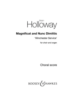Robin Holloway: Magnificat and Nunc Dimittis 'Winchester Service' for SATB choir and organ - nuty na chór mieszany i organy