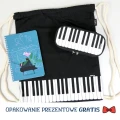Prezent dla pianisty NUCIAK: plecak z piórnikiem i notesem z fortepianem