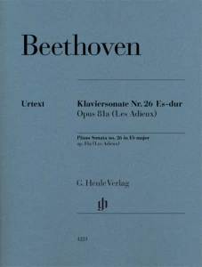Ludwig van Beethoven: Piano Sonata nr 26 Es-dur op. 81a (Les Adieux) - sonata fortepianowa - nuty na fortepian
