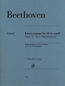 Ludwig van Beethoven: Piano Sonata nr 14 cis-moll op. 27 nr 2 (Moonlight) - sonata fortepianowa księżycowa - nuty na fortepian