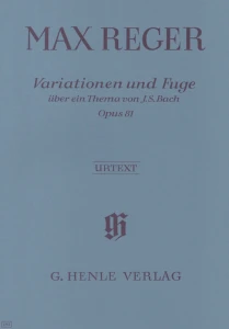 Max Reger: Variations and Fugue on a Theme by J. S. Bach op. 81 - Wariacje i fuga - nuty na fortepian