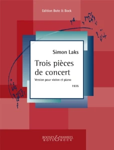 Szymon Laks: Trois pieces de concert pour violon - Judith Ingolfsson - trzy utwory koncertowe - nuty na skrzypce i fortepian