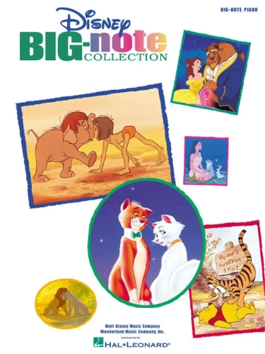 Disney Big-Note Piano Collection - 40 piosenek z filmów animowanych - bardzo łatwe nuty na pianino dla początkujących