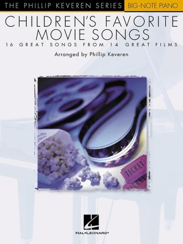 Children's Favorite Movie Songs (Big-Note Piano) - Phillip Keveren - 16 piosenek - bardzo łatwe nuty na pianino dla początkujących