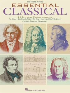 Essential Classical (Big-Note Piano) - 22 utwory z klasyki - bardzo łatwe nuty na pianino dla początkujących