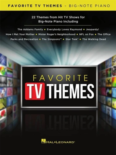 Favorite TV Themes (Big-Note Piano) - 22 tematy z seriali telewizyjnych - bardzo łatwe nuty na pianino dla początkujących