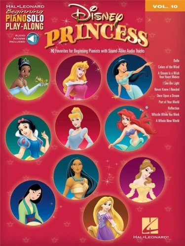 Beginning Piano Solo Play-Along Volume 10: Disney Princess (+ audio online) - łatwe nuty na fortepian