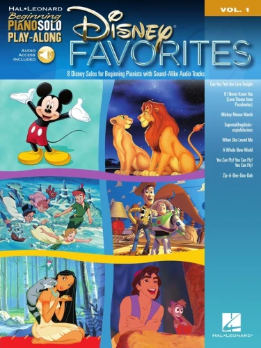 Beginning Piano Solo Play-Along Volume 1: Disney Favorites (+ audio online) - łatwe nuty na fortepian