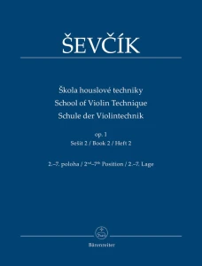Otakar Sevcik: School of Violin Technique op. 1 - Book 2: 2nd-7th Position - ćwiczenia w pozycjach 2-7 - nuty na skrzypce