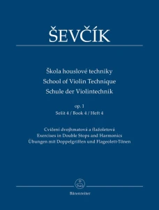 Otakar Sevcik: School of Violin Technique op. 1 - Book 4: Exercises in Double Stops and Harmonics - ćwiczenia w dwudźwiękach i flażolety - nuty na skrzypce