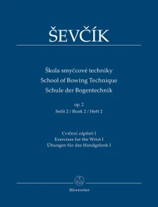 Otakar Sevcik: School of Bowing Technique for Violin op. 2 book 2 - Jaroslav Foltyn - ćwiczenia na nadgarstek - nuty na skrzypce