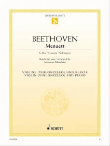 Ludwig van Beethoven: Menuet G-dur WoO 10/2 - Johannes Palaschko - nuty na skrzypce lub wiolonczelę i fortepian