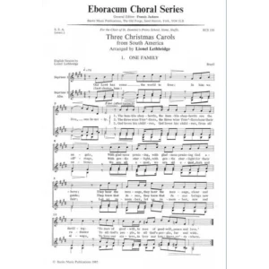 Three Christmas Carols from South America - Lionel Lethbridge - nuty na chór żeński SSA