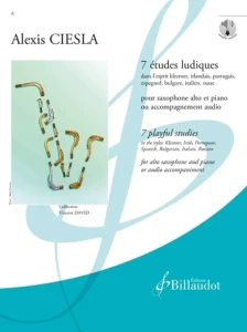 Alexis Ciesla: 7 Etudes Ludiques pour Saxophone Alto et Piano (+ audio online) - nuty na saksofon altowy i fortepian