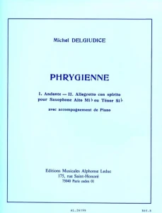 Michel Delgiudice: Phrygienne pour Saxophone Alto ou Tenor et Piano - nuty na saksofon altowy lub tenorowy z fortepianem
