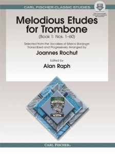 Bordogni: 120 Melodious Etudes for Trombone Book 1 Nos 1-60 - Joannes Rochut, Alan Raph (+ audio online) - etiudy melodyczne na puzon