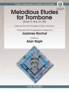 Bordogni: 120 Melodious Etudes for Trombone Book 2 Nos 61-90 - Joannes Rochut, Alan Raph (+ audio online) - etiudy melodyczne na puzon