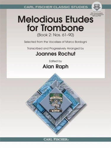 Bordogni: 120 Melodious Etudes for Trombone Book 2 Nos 61-90 - Joannes Rochut, Alan Raph (+ audio online) - etiudy melodyczne na puzon