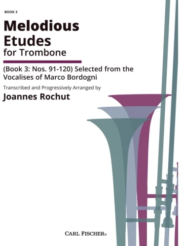 Bordogni: 120 Melodious Etudes for Trombone Book 3 Nos 91-120 - Joannes Rochut - etiudy melodyczne na puzon