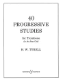 H. W. Tyrell: 40 Progressive Studies for Trombone in the Bass Clef - etiudy progresywne - nuty na puzon klucz basowy