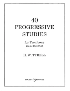 H. W. Tyrell: 40 Progressive Studies for Trombone in the Bass Clef - etiudy progresywne - nuty na puzon klucz basowy
