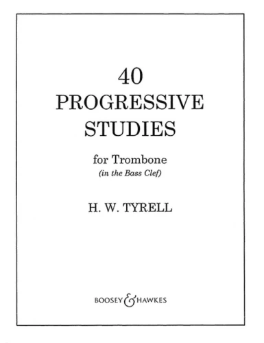 H. W. Tyrell: 40 Progressive Studies for Trombone in the Bass Clef - etiudy progresywne - nuty na puzon klucz basowy