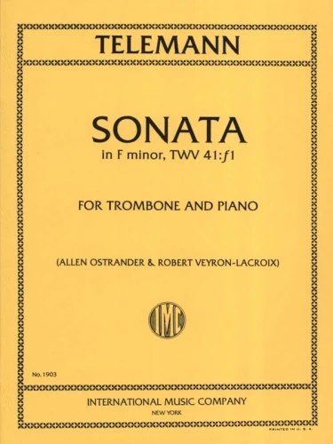 Georg Philipp Telemann: Sonata F-moll TWV 41:f1 - Allen Ostrander - nuty na puzon