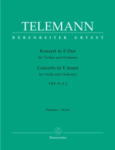 Georg Philipp Telemann: Concerto for Violin and Orchestra in E major TWV 51:E2 - koncert skrzypcowy E-dur - partytura
