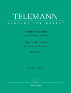 Georg Philipp Telemann: Concerto for Violin and Orchestra in D major TWV 51:D9 - koncert skrzypcowy D-dur - partytura
