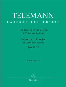 Georg Philipp Telemann: Concerto for Violin and Orchestra in C major TWV 51:C2 - koncert skrzypcowy C-dur - partytura
