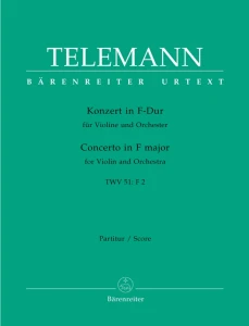 Georg Philipp Telemann: Concerto for Violin and Orchestra in F major TWV 51:F2 - koncert skrzypcowy F-dur - partytura