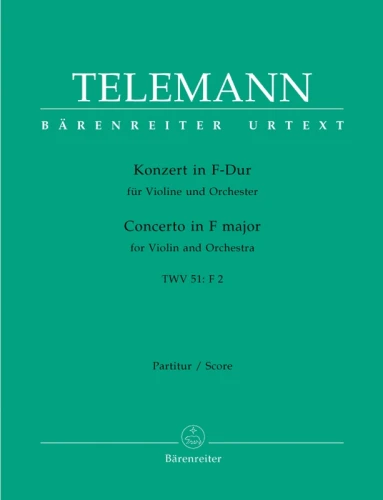 Georg Philipp Telemann: Concerto for Violin and Orchestra in F major TWV 51:F2 - koncert skrzypcowy F-dur - partytura
