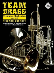 Team Brass: Trombone Euphonium Bass Clef - Richard Duckett (+ audio online) - szkoła gry na puzonie eufonium klucz basowy