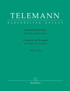 Georg Philipp Telemann: Concerto for Violin and Orchestra in D major TWV 51:D10 - koncert skrzypcowy D-dur - partytura