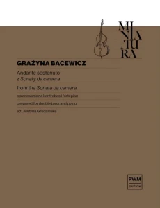 Grażyna Bacewicz: Andante sostenuto z Sonaty da camera - nuty na kontrabas i fortepian
