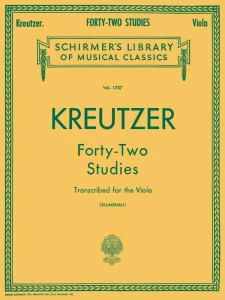 Rodolphe Kreutzer: Forty Two Studies transcribed for the Viola - 42 etiudy - nuty na altówkę solo - Walter Blumenau