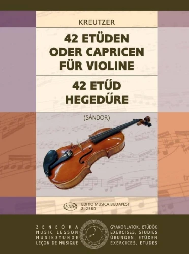 Rodolphe Kreutzer: 42 Etuden oder Capricen fur Violine - 42 etiudy na skrzypce solo - Frigyes Sandor