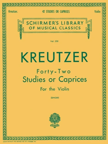 Rodolphe Kreutzer: Forty Two Studies or Caprices for Violin - 42 etiudy na skrzypce solo - Edmund Singer