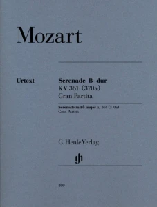 Wolfgang Amadeus Mozart: Serenade in Bb major K. 361 - Serenada B-dur KV 361 (370a) Gran Partita - nuty na zespół instrumentów dętych