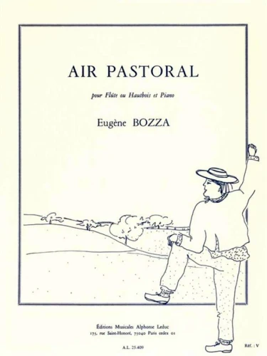 Eugene Bozza: Air Pastoral pour Flute ou Hautbois et Piano - nuty na flet poprzeczny lub obój i fortepian
