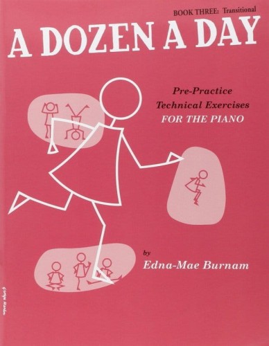 A Dozen A Day 3: Transitional - techniczne ćwiczenia na fortepian - Edna Mae Burnam