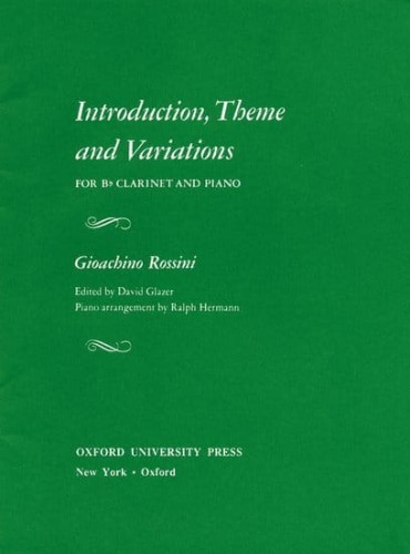 Gioachino Rossini: Introduction, Theme and Variations for Clarinet and Piano - nuty na klarnet i fortepian