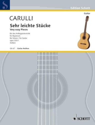 Ferdinando Carulli: Very Easy Pieces for beginners op. 333/1 - nuty na gitarę klasyczną
