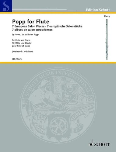 Wilhelm Popp for Flute - 7 European Salon Pieces for Flute and Piano - nuty na flet poprzeczny i fortepian