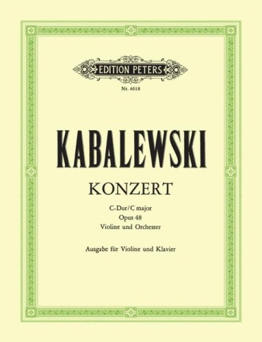 Dmitrij Kabalewski: Konzert C-Dur op. 48 - koncert skrzypcowy - nuty na skrzypce z fortepianem