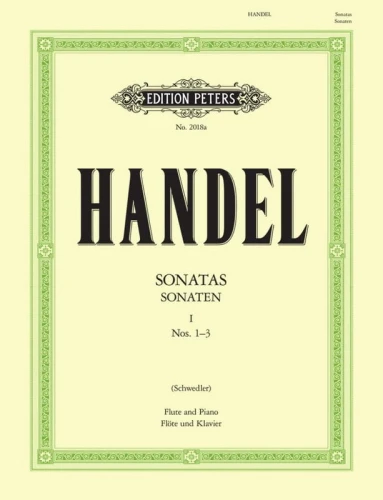 George Friedrich Haendel: Flute Sonatas Volume 1 (1-3) for Flute and Piano - sonaty fletowe Haendla - nuty na flet poprzeczny i fortepian