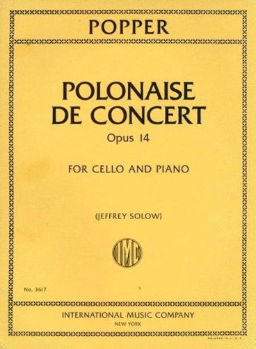 David Popper: Polonaise de Concert - Polonez op. 14 - nuty na wiolonczelę i fortepian