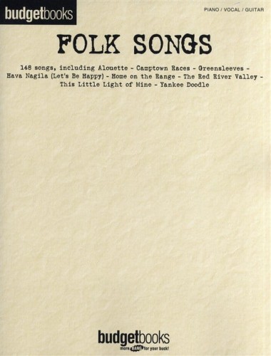 Budgetbooks: Folk Songs (PVG) - nuty na fortepian, melodia i akordy gitarowe